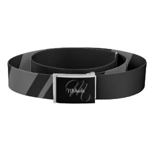 Minimalistic modern monogram initial name belt