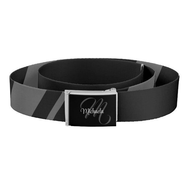 Minimalistic modern monogram initial name belt (Coil)