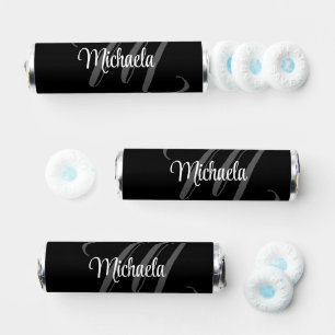 Minimalistic modern monogram initial name breath savers® mints