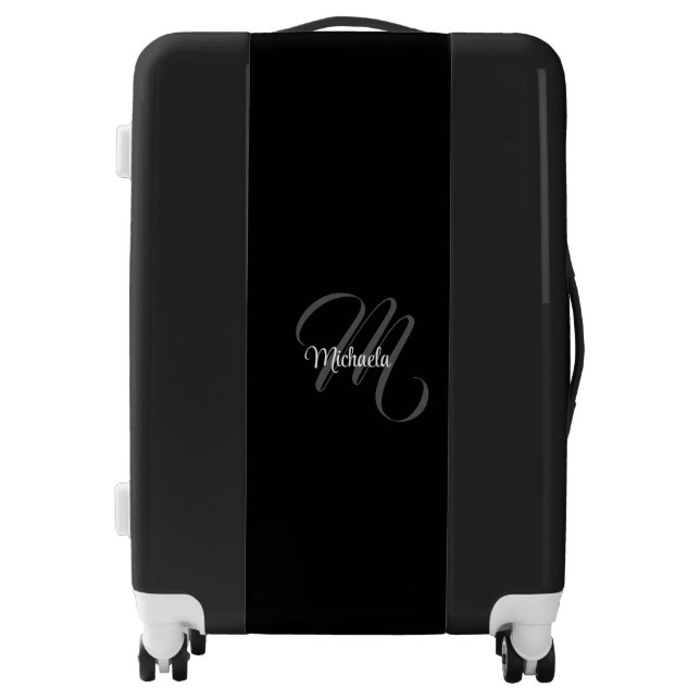 Minimalistic modern monogram initial name luggage (Front)