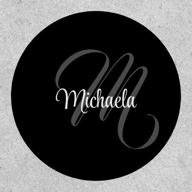 Minimalistic modern monogram initial name patch (Front)