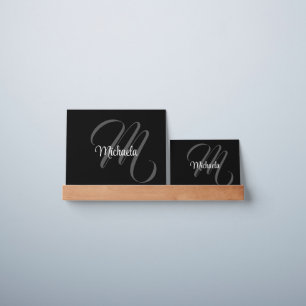 Minimalistic modern monogram initial name picture ledge