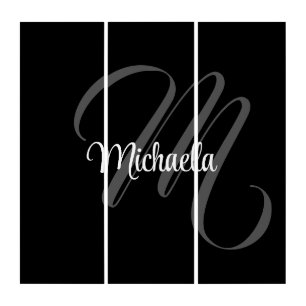 Minimalistic modern monogram initial name triptych