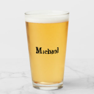Minimalistic modern monogram name black grey glass