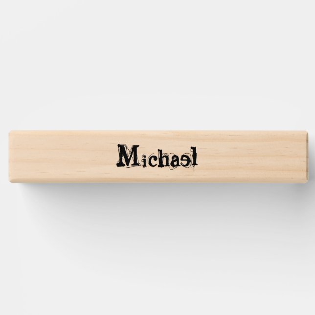 Minimalistic modern monogram name black grey topple tower (Front)