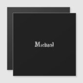 Minimalistic modern monogram name black white (Front/Back)