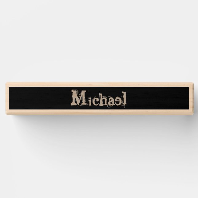 Minimalistic modern monogram name black white topple tower (Front)