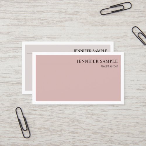 Minimalistic Modern Plain Elegant Vintage Colors Business Card