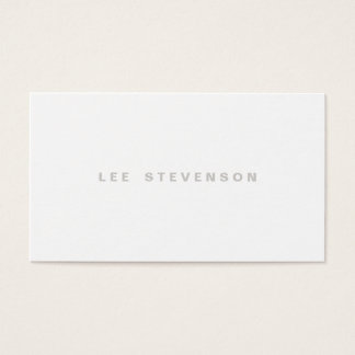 Minimalistic Modern Plain White Professional Business Card