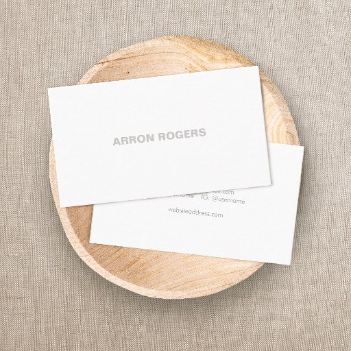 Customizable Minimalistic Modern Plain White Professional Business Cards