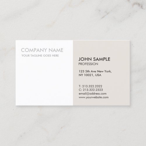 Minimalistic Modern Professional Elegant Colors Business Card