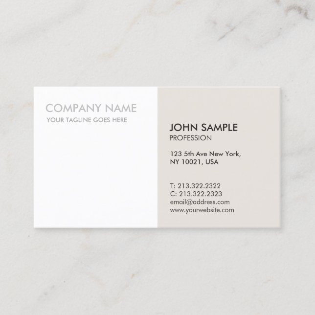 Minimalistic Modern Professional Elegant Colors Business Card (Front)