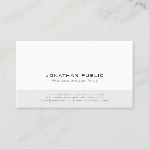 Minimalistic Modern Professional Elegant Plain Business Card
