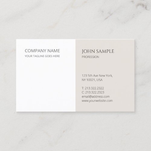 Minimalistic Modern Professional Elegant Template Business Card