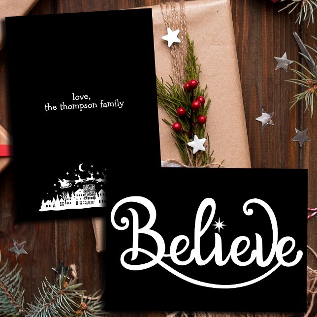 Minimalistic Modern Stylish Personalized Christmas Holiday Card (Creator Uploaded)