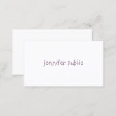 Minimalistic Modern Template Elegant Handwritten Business Card (Front/Back)