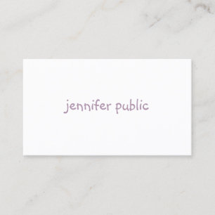 Minimalistic Modern Template Elegant Handwritten Business Card