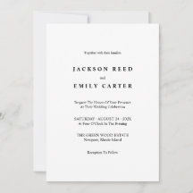 Minimalistic Modern Wedding Invitation Card