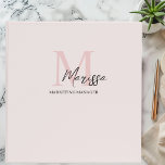 Minimalistic Monogram Initial & Name Pastel Pink  3 Ring Binder<br><div class="desc">Keep your documents organized in style with our Minimalistic Monogram Initial & Name Pastel Pink 3-Ring Binder. This elegant binder features a sleek design personalized with your initial and name, set against a soft pastel pink background. Perfect for school, work, or home, it provides a sophisticated touch to your organizational...</div>