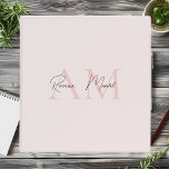 Minimalistic Monogram Initial & Name Pastel Pink  3 Ring Binder<br><div class="desc">Organize your documents in style with our Minimalistic Monogram Personalized Pastel Pink Initial & Name 3-Ring Binder. Featuring a chic pastel pink design with a customizable monogram and name, this elegant binder combines functionality with a personal touch. Made from durable, high-quality materials, it offers a sturdy structure with three-ring binding...</div>
