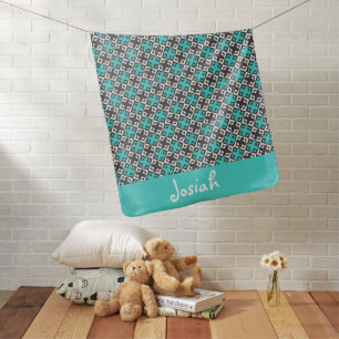 Minimalistic Monogram Mom To Be Custom Baby Blanke Blanket
