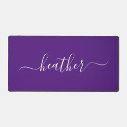 Minimalistic Monogram Name Calligraphy Desk Mat