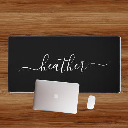 Minimalistic Monogram Name Calligraphy Desk Mat