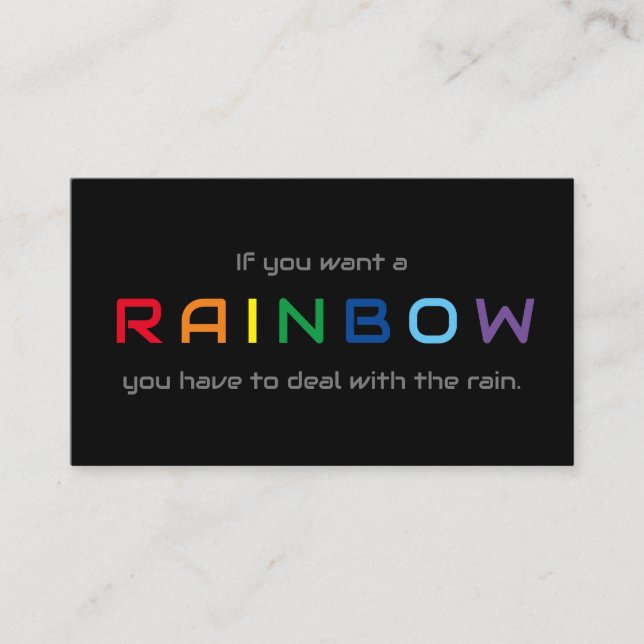 Minimalistic motivational quote for mental health business card (Front)