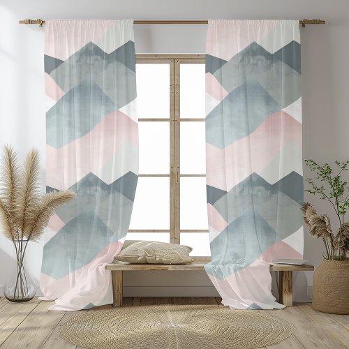 Minimalistic Mountain Curtain  Modern