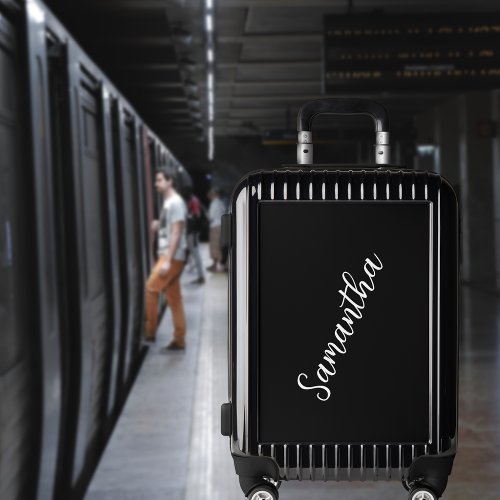 Minimalistic Name Personalized Script  Luggage