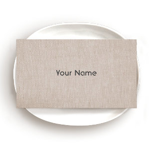  Minimalistic Natural Linen Look Business Card