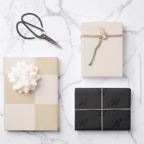 Minimalistic Neutral Custom Wrapping Paper