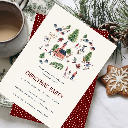 Minimalistic Nordic Christmas Party Invitation