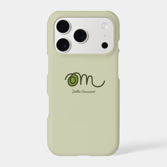 Minimalistic Om Handwritten Personalized Iphone Case (Back)