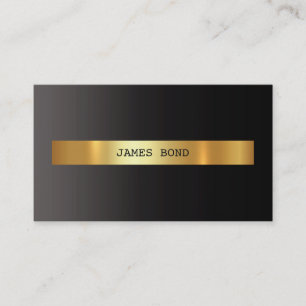 Minimalistic Ombre Black Vip Golden Foil Vip Business Card