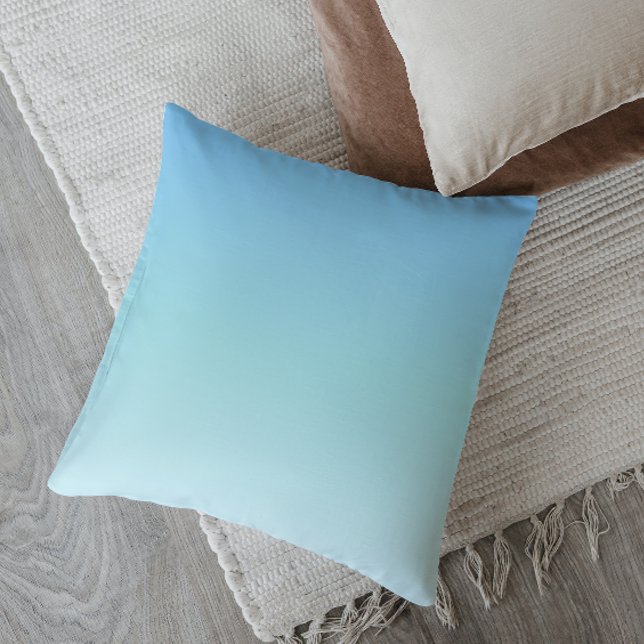 Minimalistic Ombre Calm Waters Throw Pillow (Creator Uploaded)