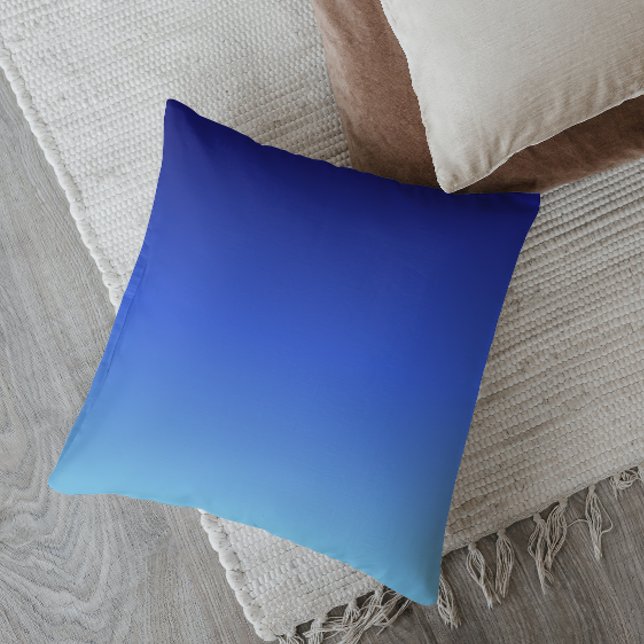 Minimalistic Ombre Midnight Serenade Throw Pillow (Creator Uploaded)
