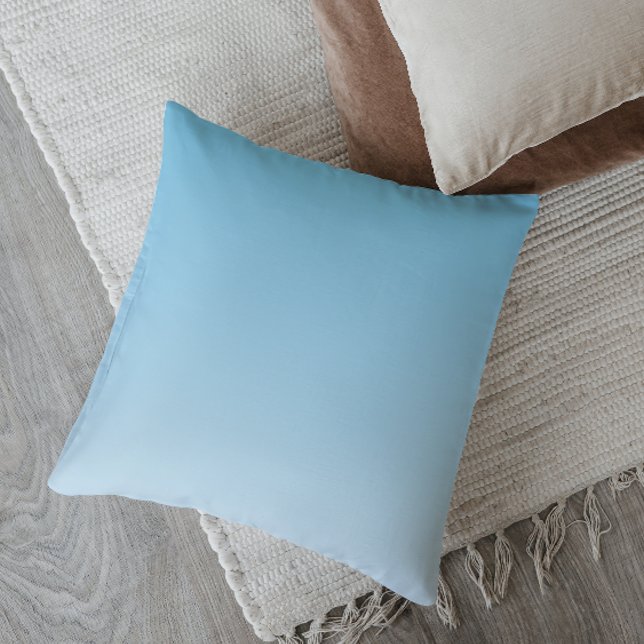 Minimalistic Ombre Ocean Breeze Throw Pillow (Creator Uploaded)