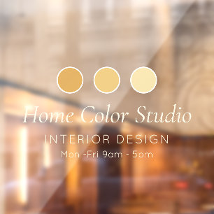 Minimalistic Paint Swatch Champagne Gold Window Cling