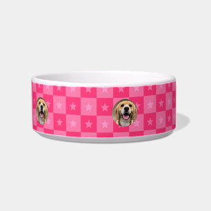 Minimalistic Personalized Customized Dog Lover Gif Bowl