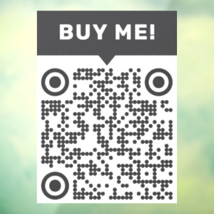 Minimalistic Personalized Promotional QR Code Window Cling