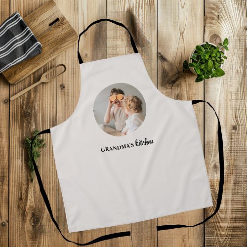 Minimalistic Photo  Grandmas Kitchen Gift  Apron