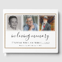 Minimalistic Photo Sympathy Funeral Watercolor