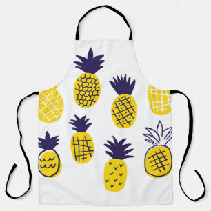 Minimalistic pineapples, colorful abstract design. apron