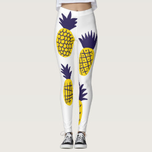 Minimalistic pineapples, colorful abstract design. leggings