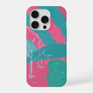 Minimalistic Pink and Green Landscape Phone Case