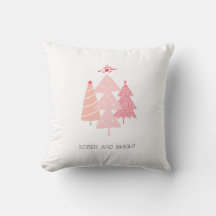 Minimalistic Pink Christmas Tree Sober and Bright