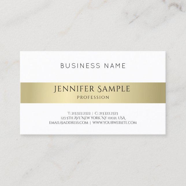 Minimalistic Plain Modern Professional Elegant Business Card (Front)