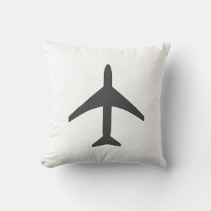 Minimalistic Plane Airplane Aviation Fly Cushion