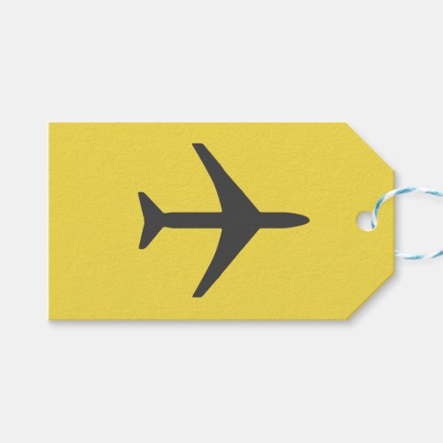 Minimalistic Plane Airplane Aviation Fly Gift Tags